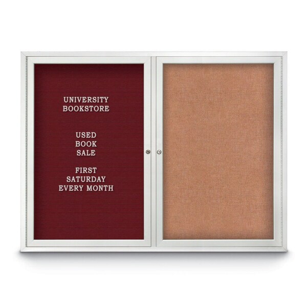 Corkboard, 36"x36", Pearl/Bronze